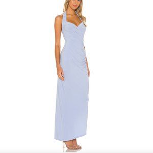 Norma Kamali - Halter Sweetheart Side Drape Gown